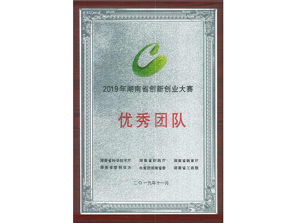 2019-湖南省創新創業大賽優秀團隊